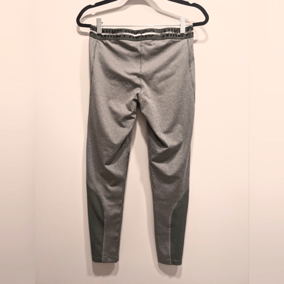 Nike 7/8 Length Green and Grey Mesh Leggings Size Medium - Picture 2 of 7